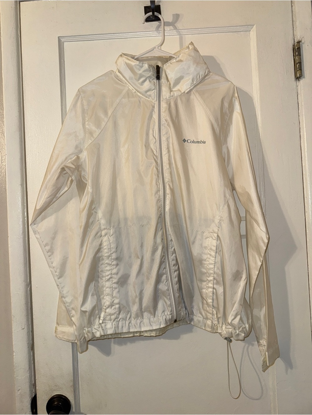 Columbia white windbreaker Sz xl